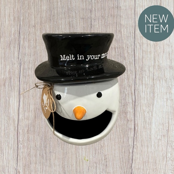 Snowman Motion Activated Cookie / Candy Jar Top Hat “Melt in Your Mouth”. NEW! - Picture 6 of 13